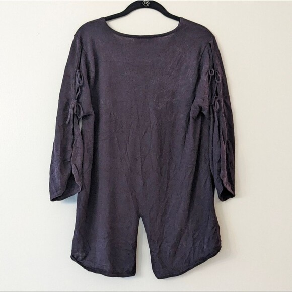 Lola & Sophie Silk and Cashmere sweater with tie sleeves - Picture 5 of 7